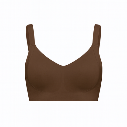 Seamless compact push-up bra