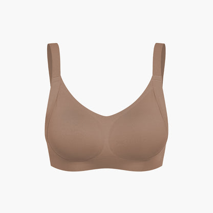 Seamless compact push-up bra