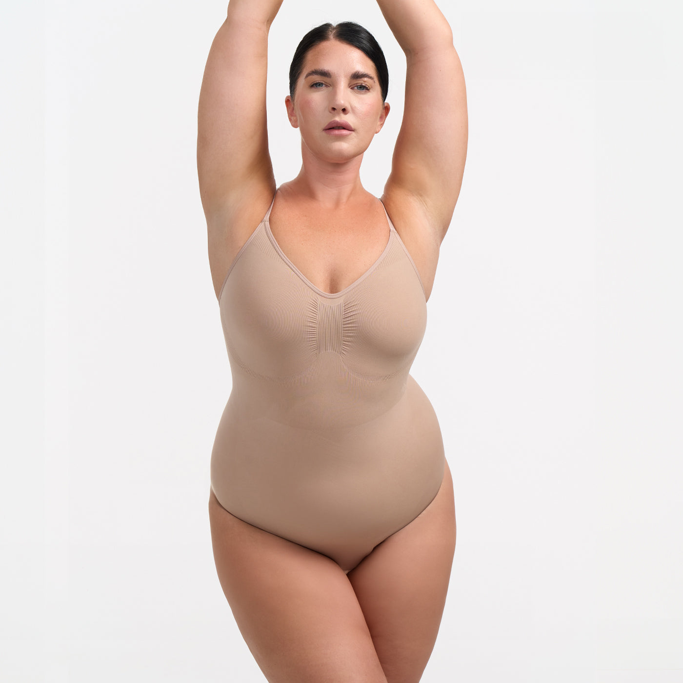 Bodysuit sculpting shapewear with thong