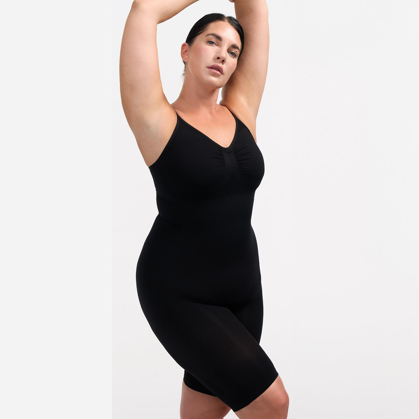 Bodysuit sculpting shapewear with shorts