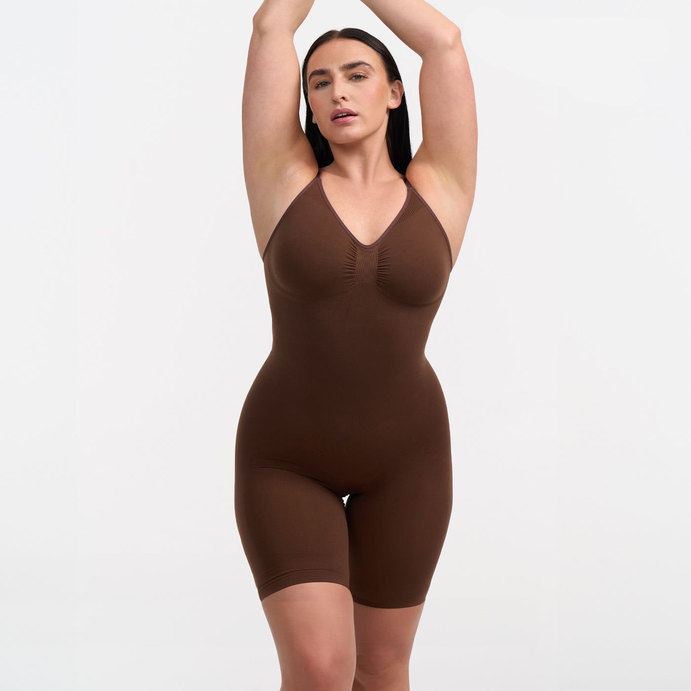 Bodysuit sculpting shapewear with shorts