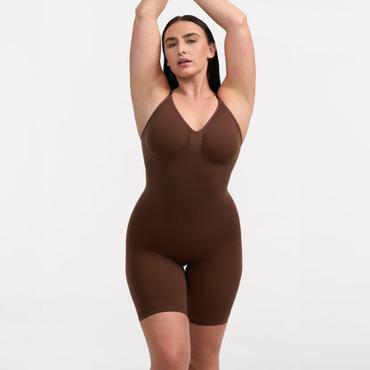 Bodysuit sculpting shapewear with shorts
