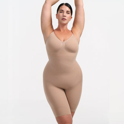 Bodysuit sculpting shapewear with shorts