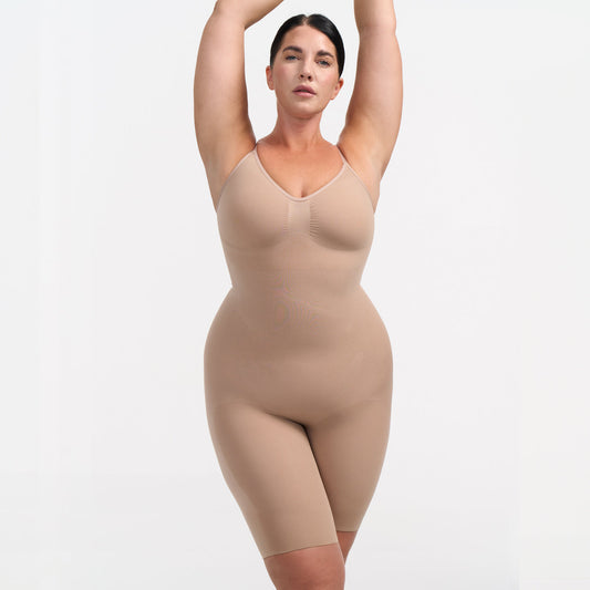 Bodysuit sculpting shapewear with shorts