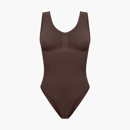 Tank bodysuit sculpting shapewear with briefs