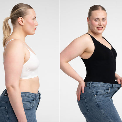 Tank bodysuit sculpting shapewear with thong