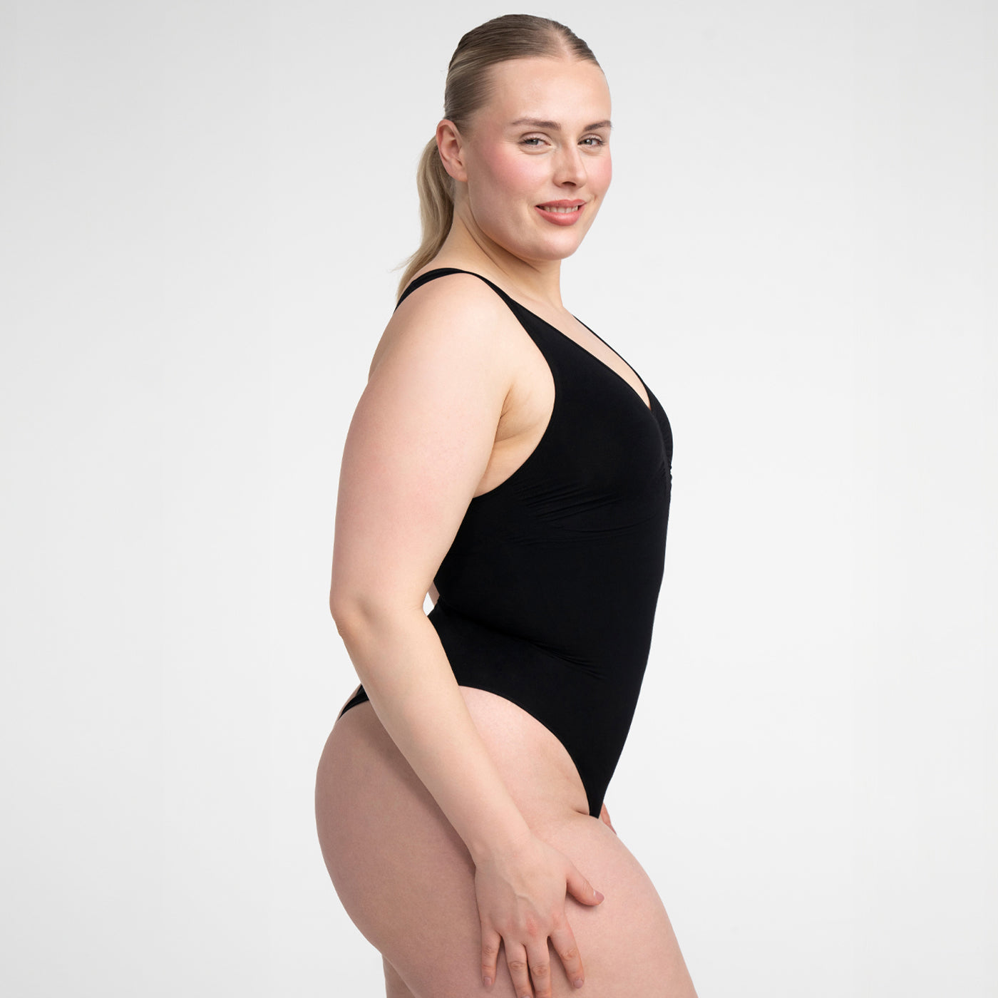 Tank bodysuit sculpting shapewear with thong