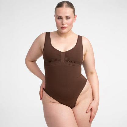 Tank bodysuit sculpting shapewear with thong