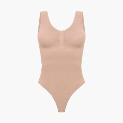 Tank bodysuit sculpting shapewear with thong