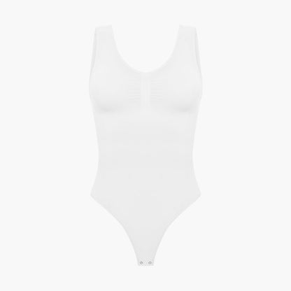 Tank bodysuit sculpting shapewear with thong
