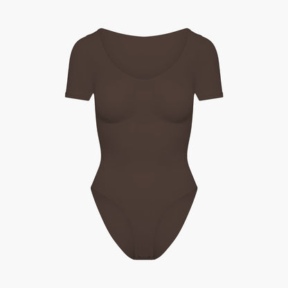 T-shirt bodysuit sculpting shapewear with briefs