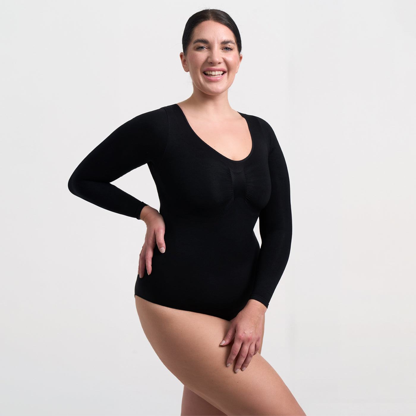 Bodysuit Sculpting Shapewear longsleeve with briefs