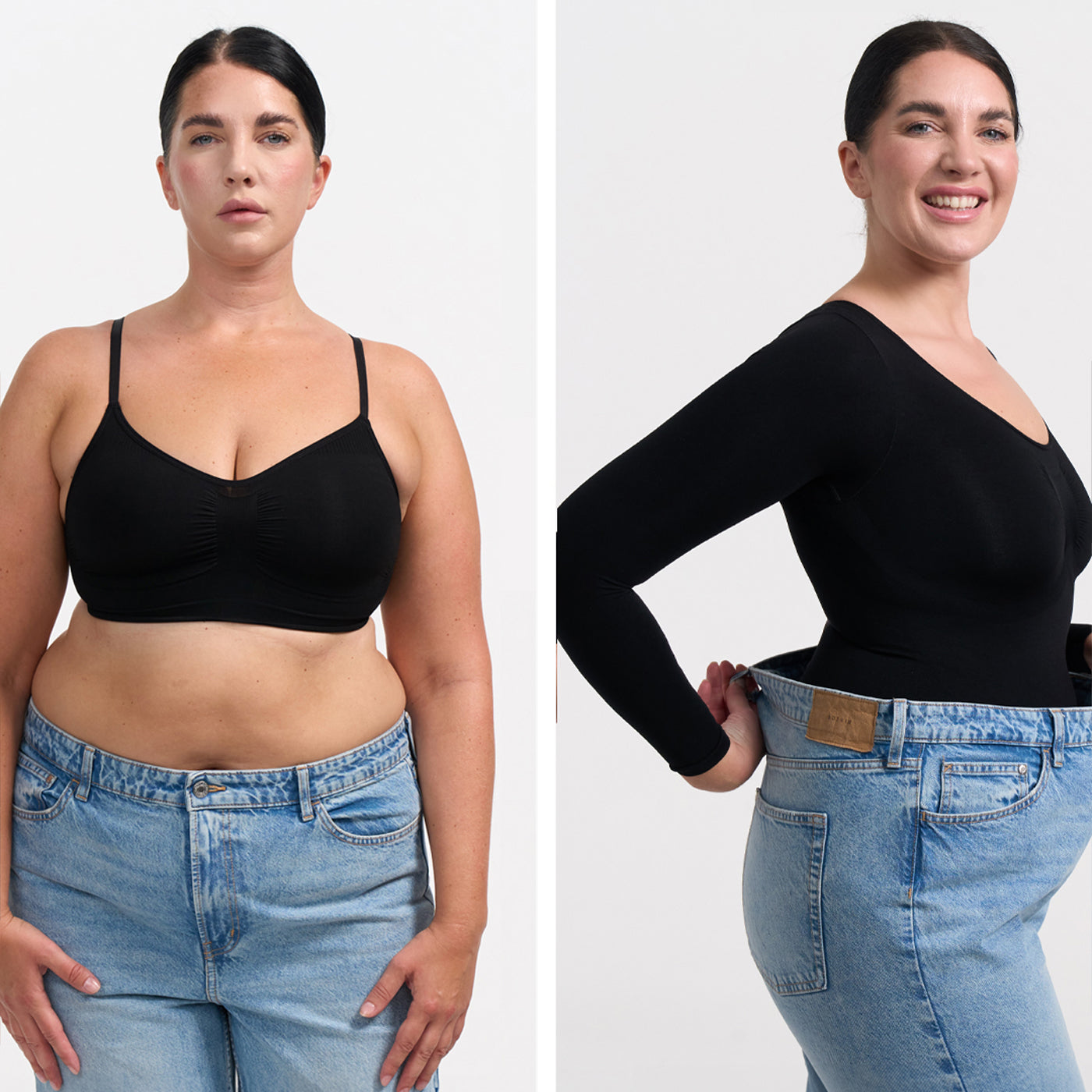 Bodysuit Sculpting Shapewear longsleeve with briefs