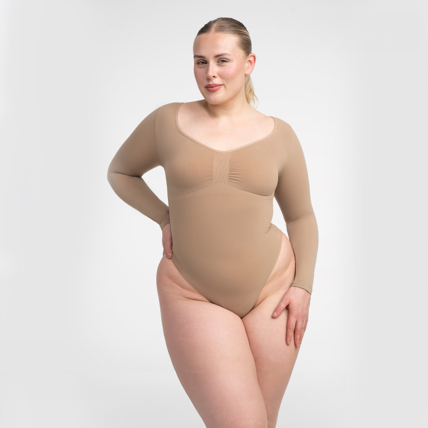 Bodysuit Sculpting Shapewear longsleeve with briefs