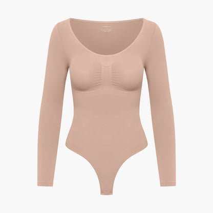 Bodysuit Sculpting Shapewear longsleeve with string